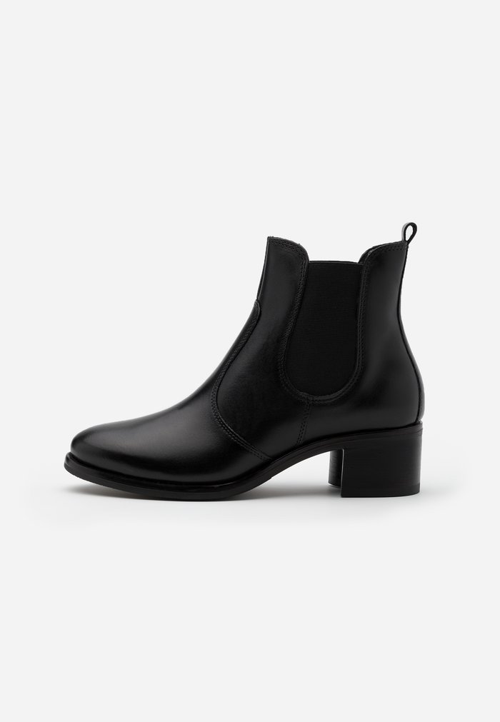 Bottines Anna Field LEATHER Block heel Slip on Noir Femme | QWE-0524313